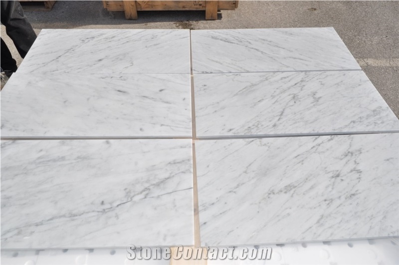 Bianco Carrara C White Marble Tiles Slabs