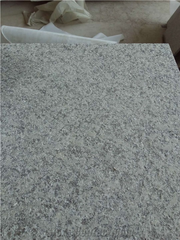 New G602 Bianco Sardo Flamed Granite Pavers