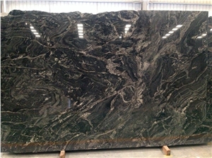 Ganges Black Granite Slabs Polished Countertops Materials