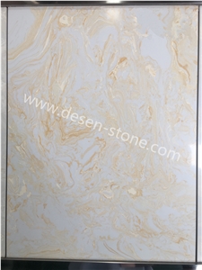 Amber Golden Jade Artificial Onyx Engineered Stone Slabs&Tiles Walling