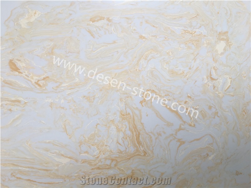 Amber Golden Jade Quartz Stone Artificial Marble Stone Slabs&Tiles