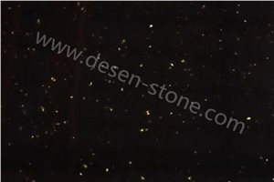 Black Galaxy Quartz Stone/Artificial Granite Stone Slabs&Tiles Floor