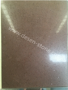 Brown Diamond Quartz Stone/Artificial Marble Stone Slabs&Tiles Walling