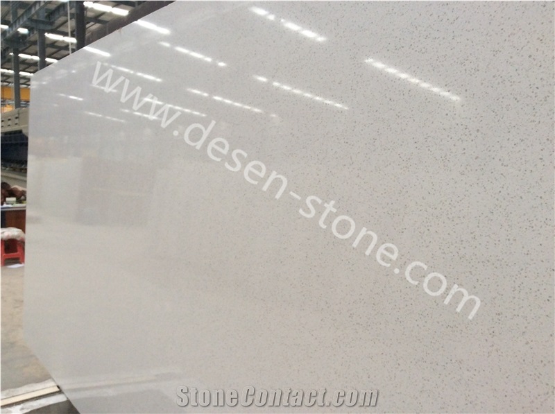 Calla White Quartz Artificial Marble Stone Slabs&Tiles Flooring