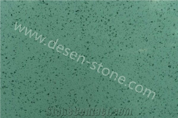 Crystal Green Diamond Quartz Stone/Artificial Marble Stone Slabs&Tiles