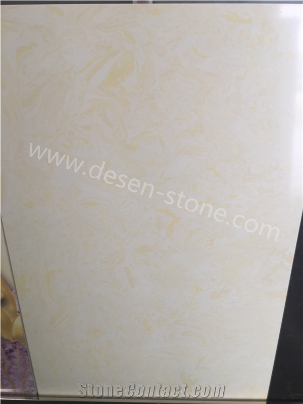 Daschi Beige Artificial Marble Engineered Stone Slabs&Tiles Skirtings