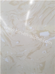 Dreaming Goldenrod Artificial Marble Engineered Stone Slabs&Tiles Wall