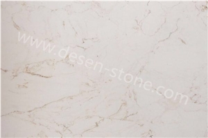 Golden Ivory Quartz Stone/Artificial Marble Stone Slabs&Tiles Flooring
