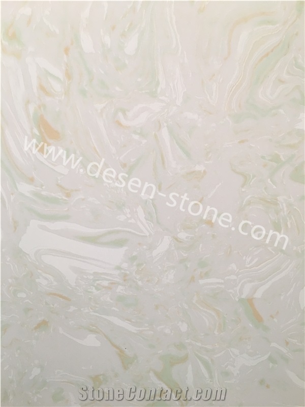 Hetian Green Jade Artificial Onyx Engineered Stone Slabs&Tiles Floor