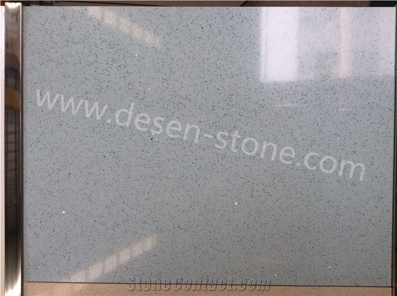 Ice Blue Diamond Quartz Stone/Artificial Marble Stone Slabs&Tiles Wall