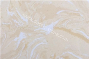 Ivory Beige Quartz Stone/Artificial Marble Stone Slabs&Tiles Skirtings