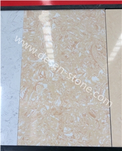 Ottoman Beige Artificial Marble Engineered Stone Slabs&Tiles for Countetop
