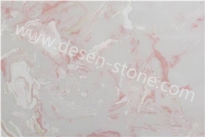 Pink Lady Artificial Onyx Engineered Stone Slabs&Tiles Book Matching