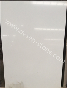Pure White Artificial Marble Engineered Stone Slabs&Tiles for Countertops