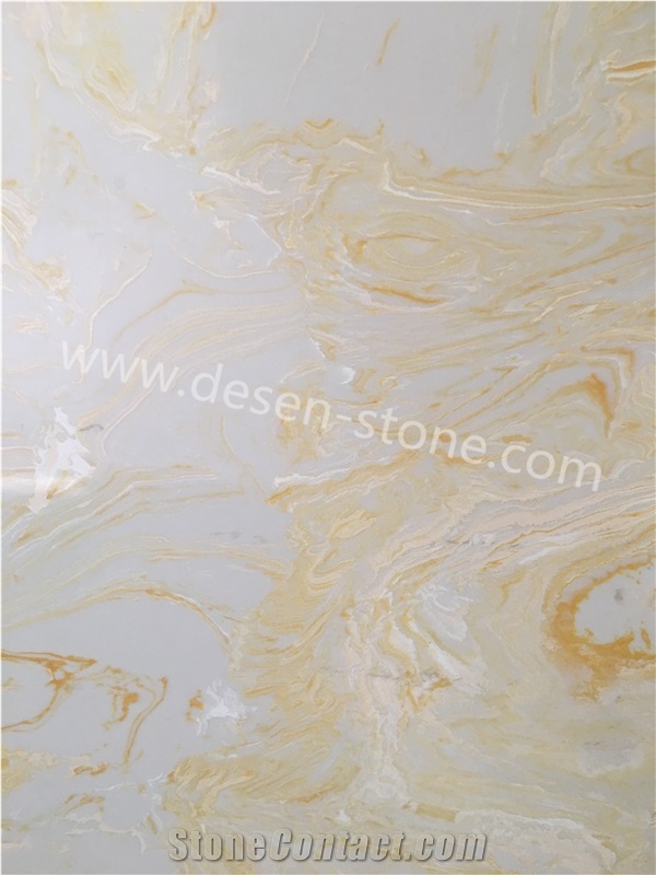 Rich Beige Artificial Marble Engineered Stone Slabs&Tiles Backgrounds