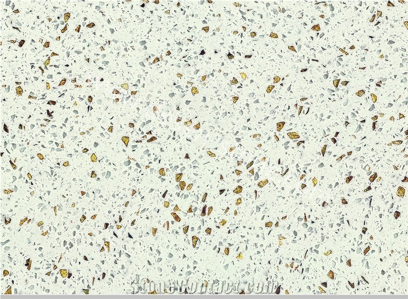 Silver Diamond Quartz Stone/Artificial Marble Stone Slabs&Tiles Floor