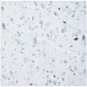 Silver White Diamond Quartz Stone/Artificial Marble Stone Slabs&Tiles