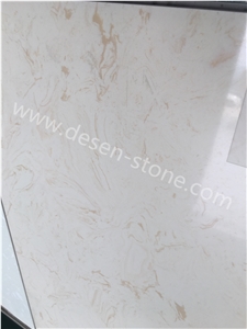 Sofitel Gold Beige Quartz Stone/Artificial Marble Stone Slabs&Tiles