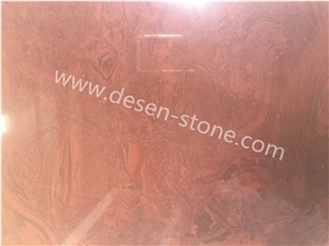 Wine Red Artificial Marble Engineered Stone Slabs&Tiles for Vanity Tops