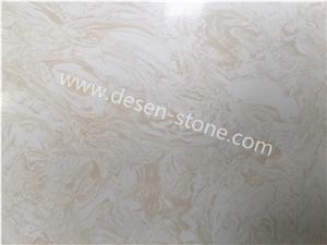 Yasda Beige Artificial Marble Engineered Stone Slabs&Tiles for Countertops