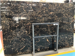 Athens Portopo Black Marble Polished Slab/Tile for Floor&Wall Covering