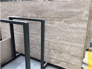 Beige Travertine Polished Slab/Tile/Cut to Size for Floor & Wall