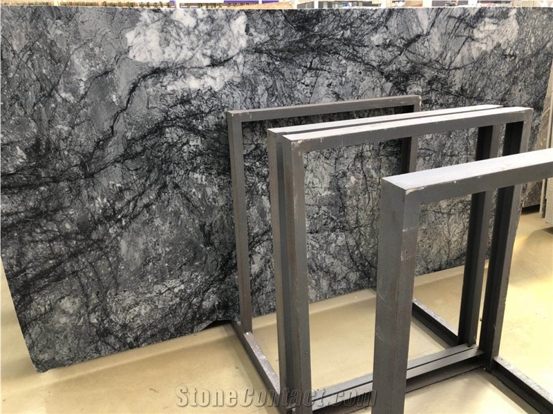 Black Ice Flower Marble Polished Slab/Tile/Cut to Size for Floor&Wall