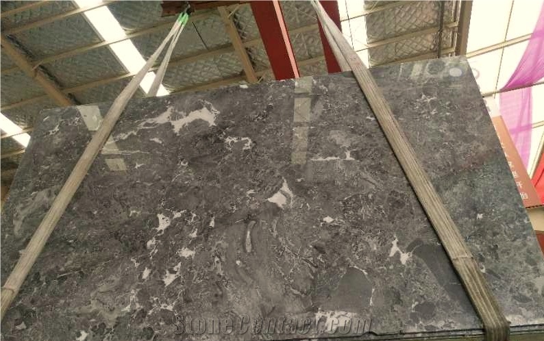 Rome Cloud Grey Marble Polished Slab/Tile/Cut to Size for Floor&Wall