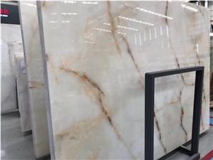Snow White Jade Onxy Polished Slab/Tile/Cut to Size for Floor&Wall