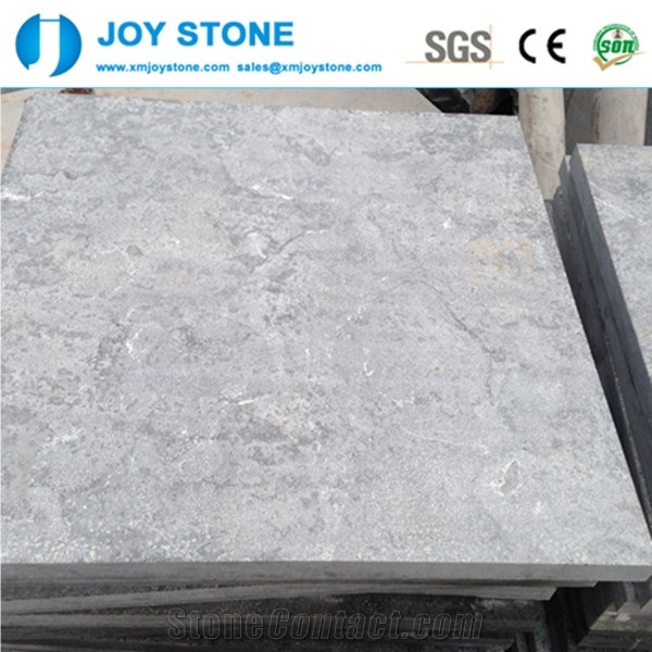 Cheap Price Flamed China Shandong Blue Limestone Floor Covering Tiles