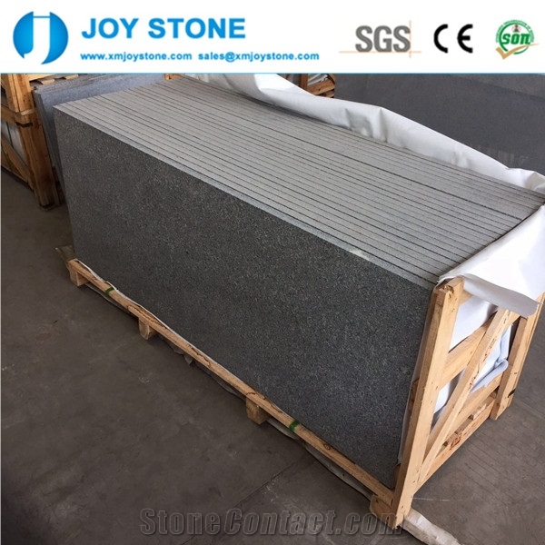 Hot Slae Flamed Sesame Black China G654 Dark Grey Granite Tile