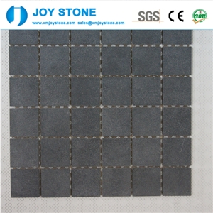 New Design Basalt Stone Polished Black Mosaic Tile 30x30