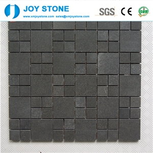 New Design Good Basalt Stone Black Mosaic Tile 30x30