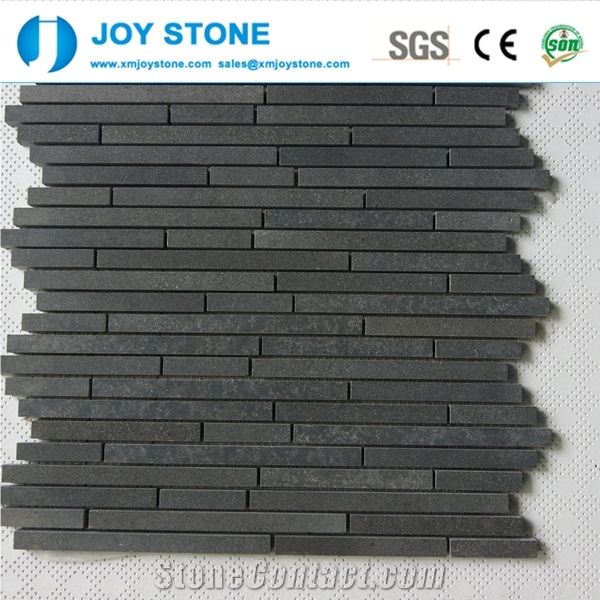 Polished Basalt Stone New Design Black Mosaic Tile 30x30