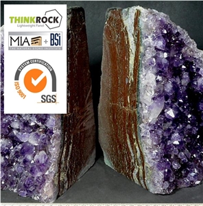 Affordable Alternative Purple Amethyst Purple Agate Geode Bookends