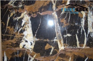 Afghanistan Portoro Polishe Marble for Cladding, Flooring, Countertop
