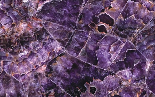 Amethyst Backlit Purple Agate Semipercious Tiles & Slabs