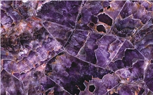 Amethyst Backlit Purple Agate Semipercious Tiles & Slabs
