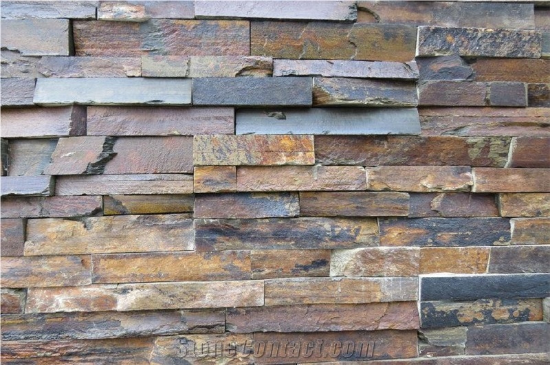 Artificial Rustic Slate Stacked Stone for Interior Wall Cladding