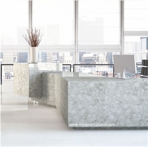 Backlite Crystal Stone Semi Precious Reception Countertop