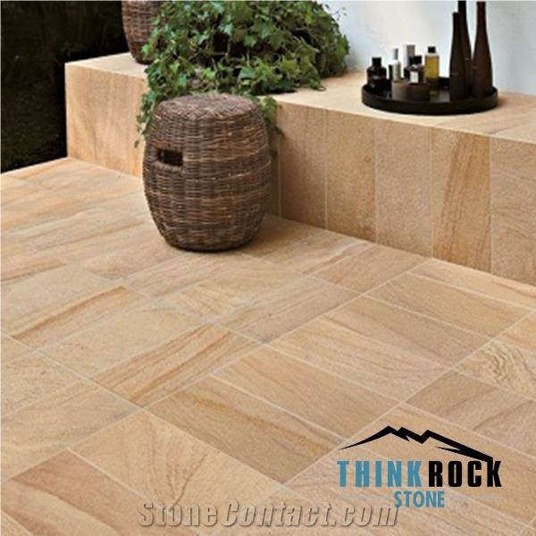 Beige Wood Sandstone Floor Tiles