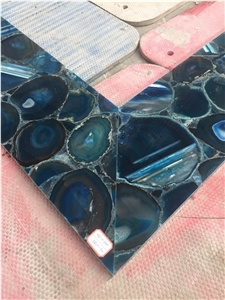 Blue Agate/Semiprecious Stone Tiles/Gemstone Slabs/Gemstone Tiles