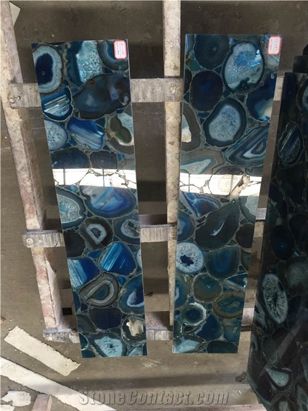 Blue Agate/Semiprecious Stone Tiles/Gemstone Slabs/Gemstone Tiles