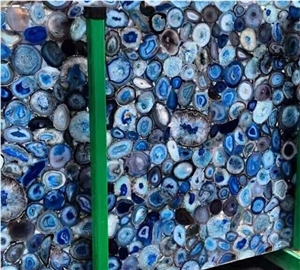 Blue Agate Slabs/Semi-Precious Stone Slabs/Semi-Precious Stone Tiles