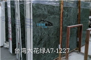 China Green Flower Polished Marble Slabs
