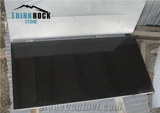 China Mongolian Black Granite Slabs for Vanity Top