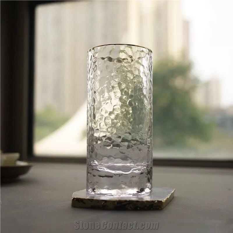 China Semiprecious Stone Crystal White Cup Mat