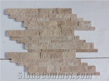Classic Travertine Cambria Strips Split Face Wall Cladding,Ledger Panel