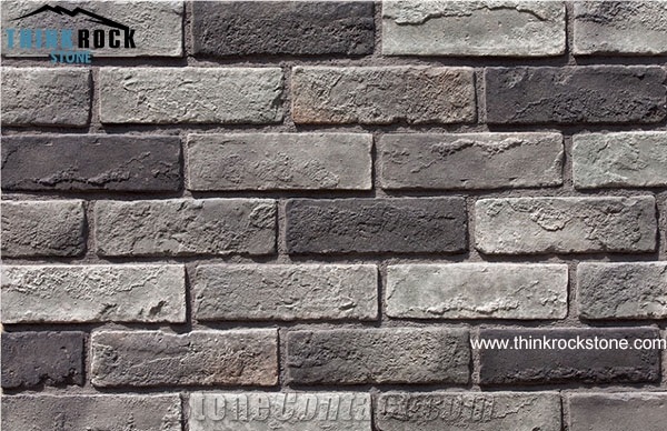 Faux Stone Face Pavers, Black Brick Wall Panels,Clay Brick