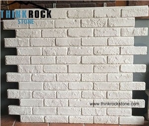 Faux Stone Siding Panel, White Color Bricks Veneer,Facad, Walling Tile